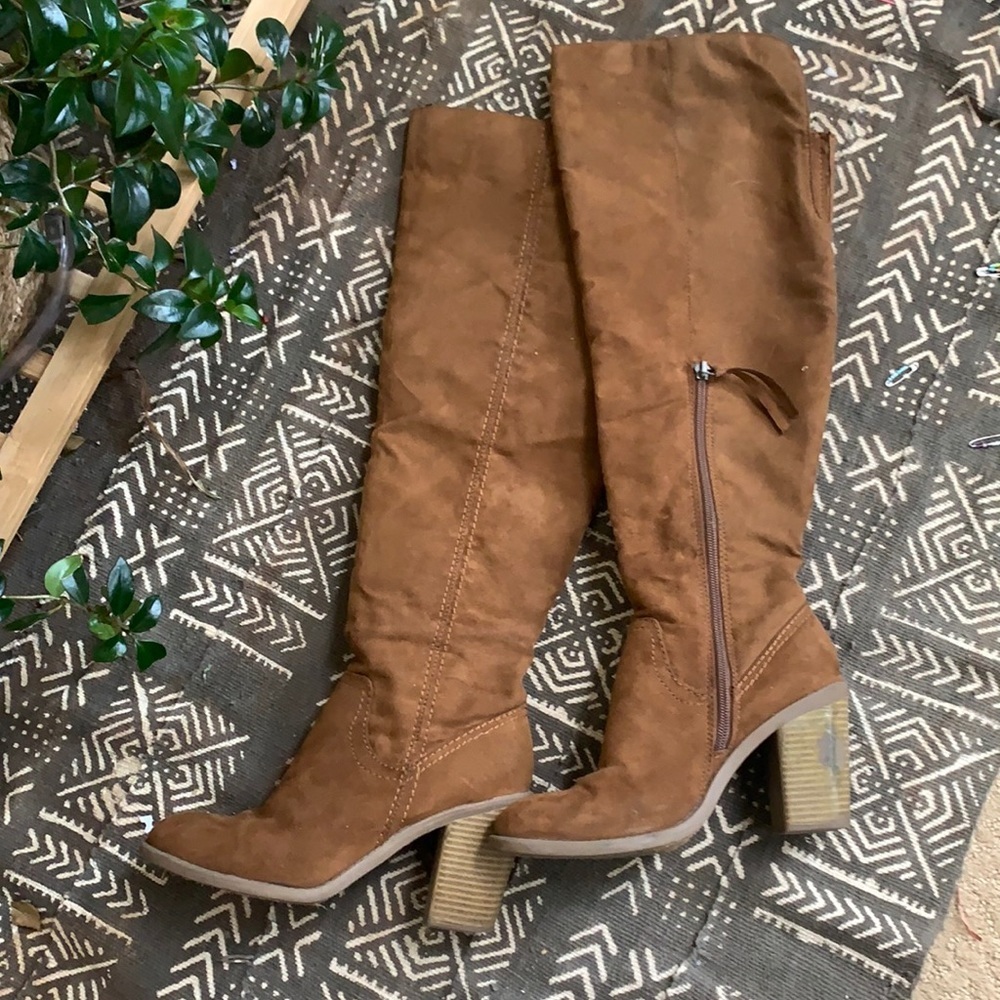 faux suede Over the Knee boots size 8 - Picture 2 of 8